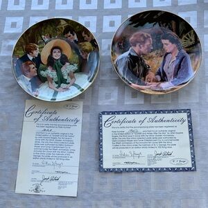 Collector's Plates with Certificates of Scarlet with her suitors